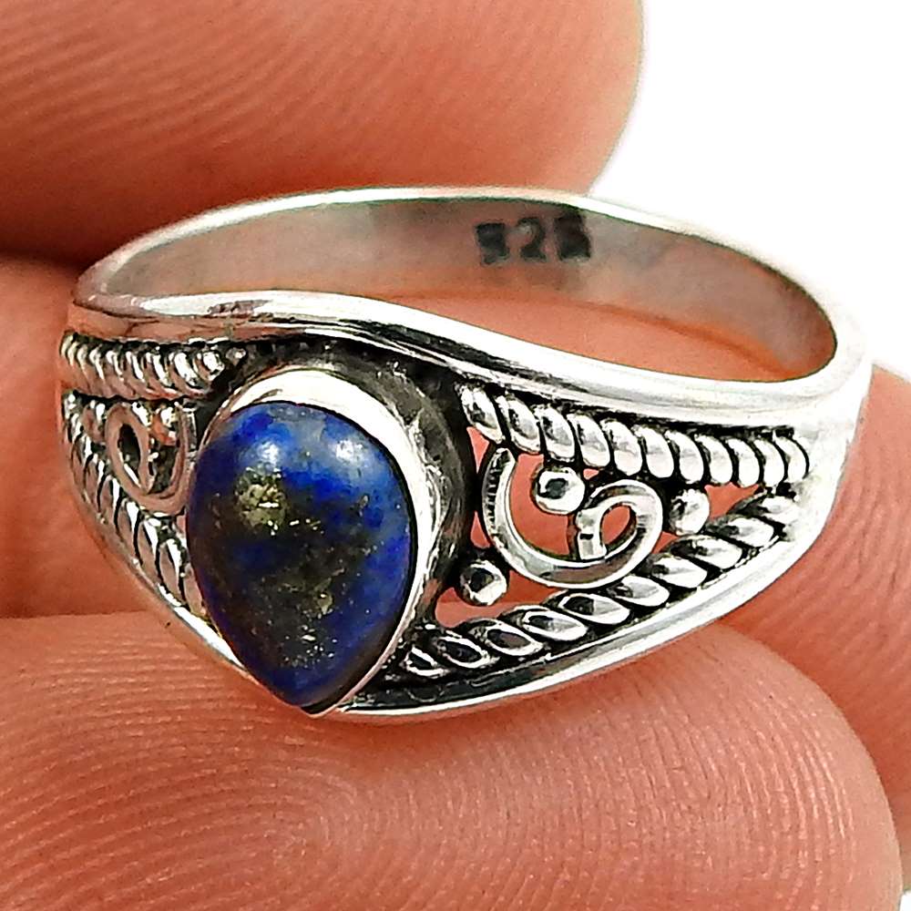 Rainbow Moonstone Gemstone Ring 925 Sterling Silver Tribal Jewelry R59