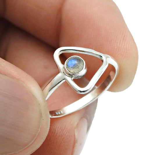 Labradorite Gemstone Solid Sterling Silver New Cocktail Wife Ring Jewelry