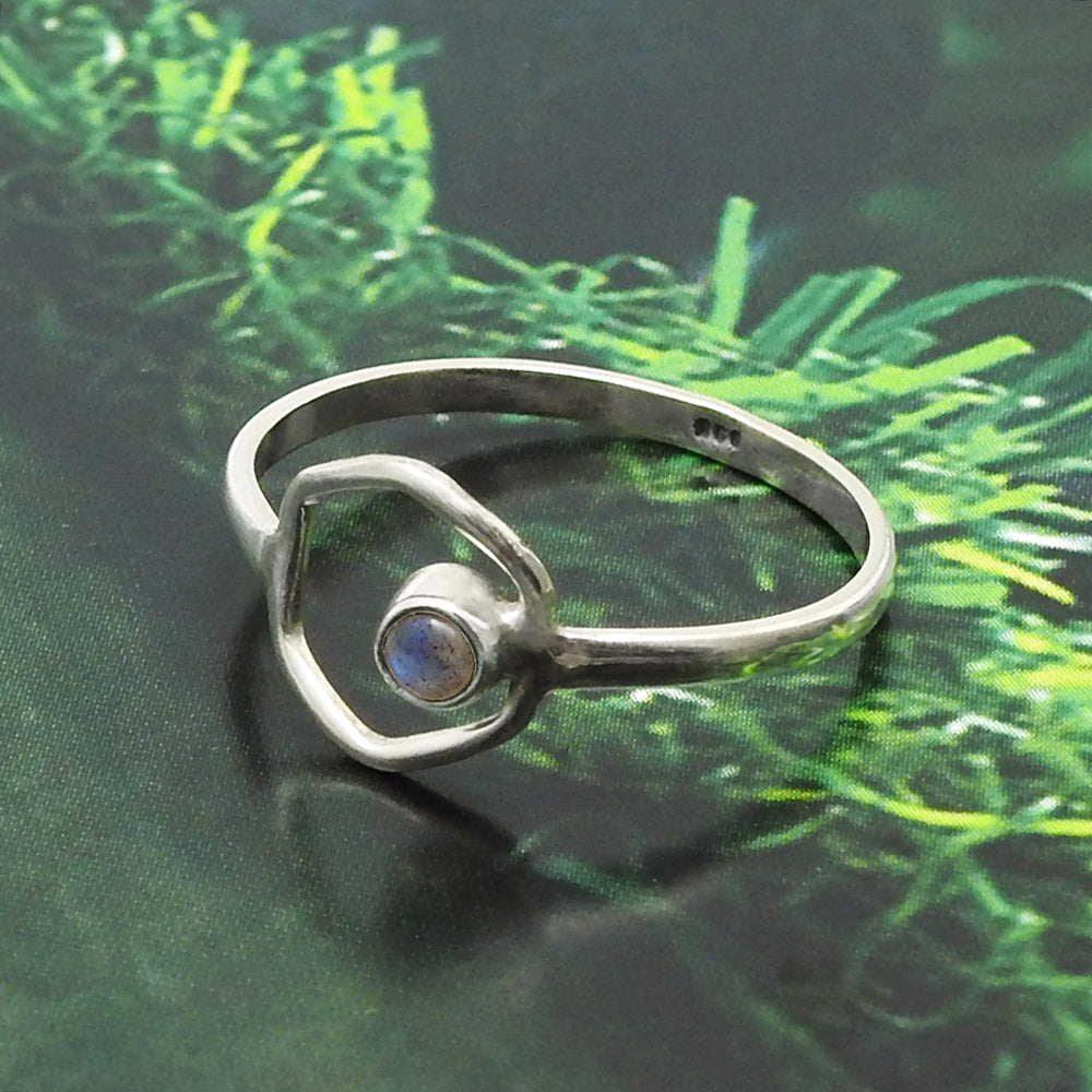 Sterling Silver Labradorite Gemstone Friendship Day Cocktail Statement Ring