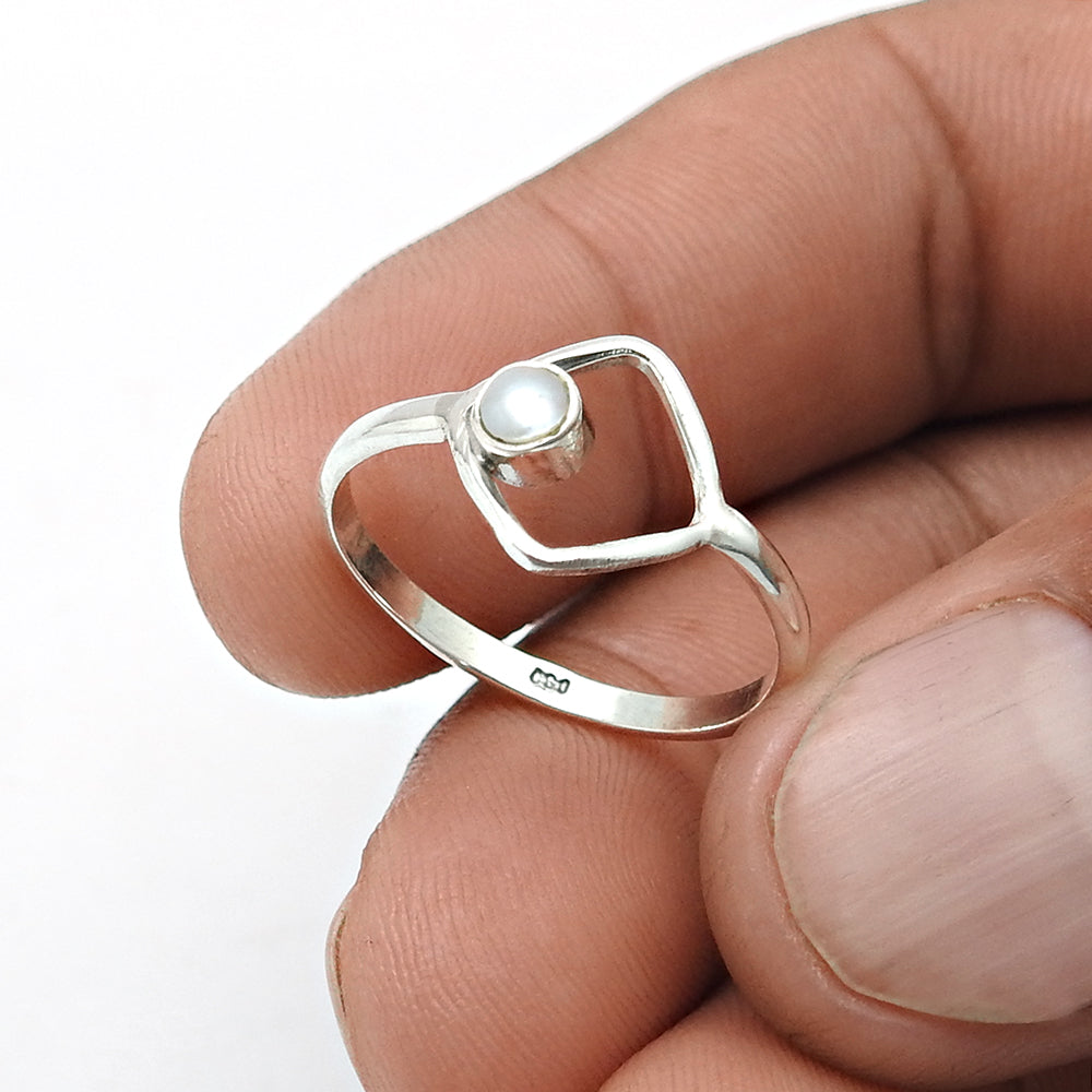 Pearl Ring 925 Sterling Silver Handmade Indian Jewelry M2