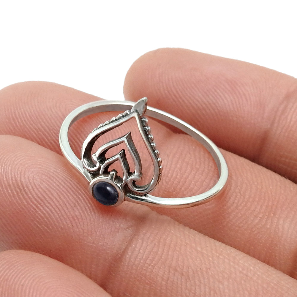 Round Amethyst Gemstone 925 Solid Silver Anniversary Crown Band Ring