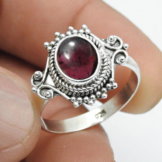 Sisters Day Deal Sterling Silver Natural Garnet Artisan Cocktail New Ring