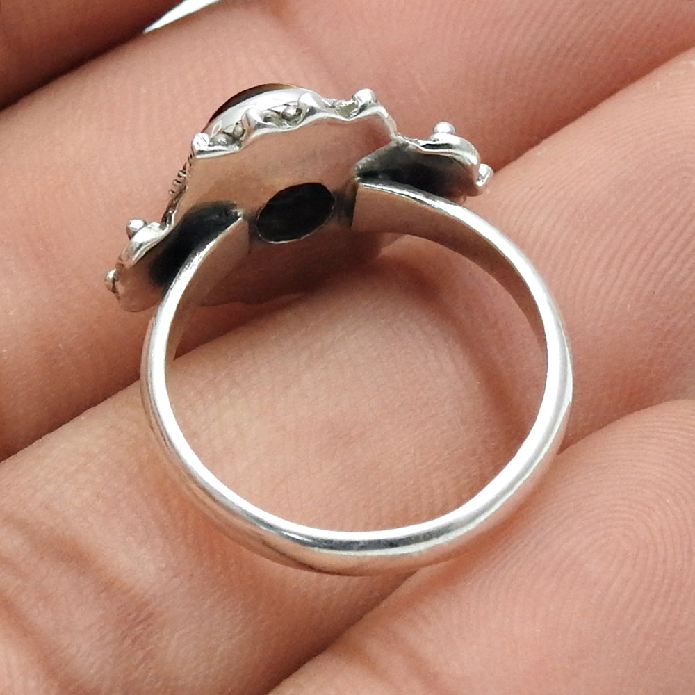 101 Tiger eye stone sterling silver engagement statement wife wedding ring