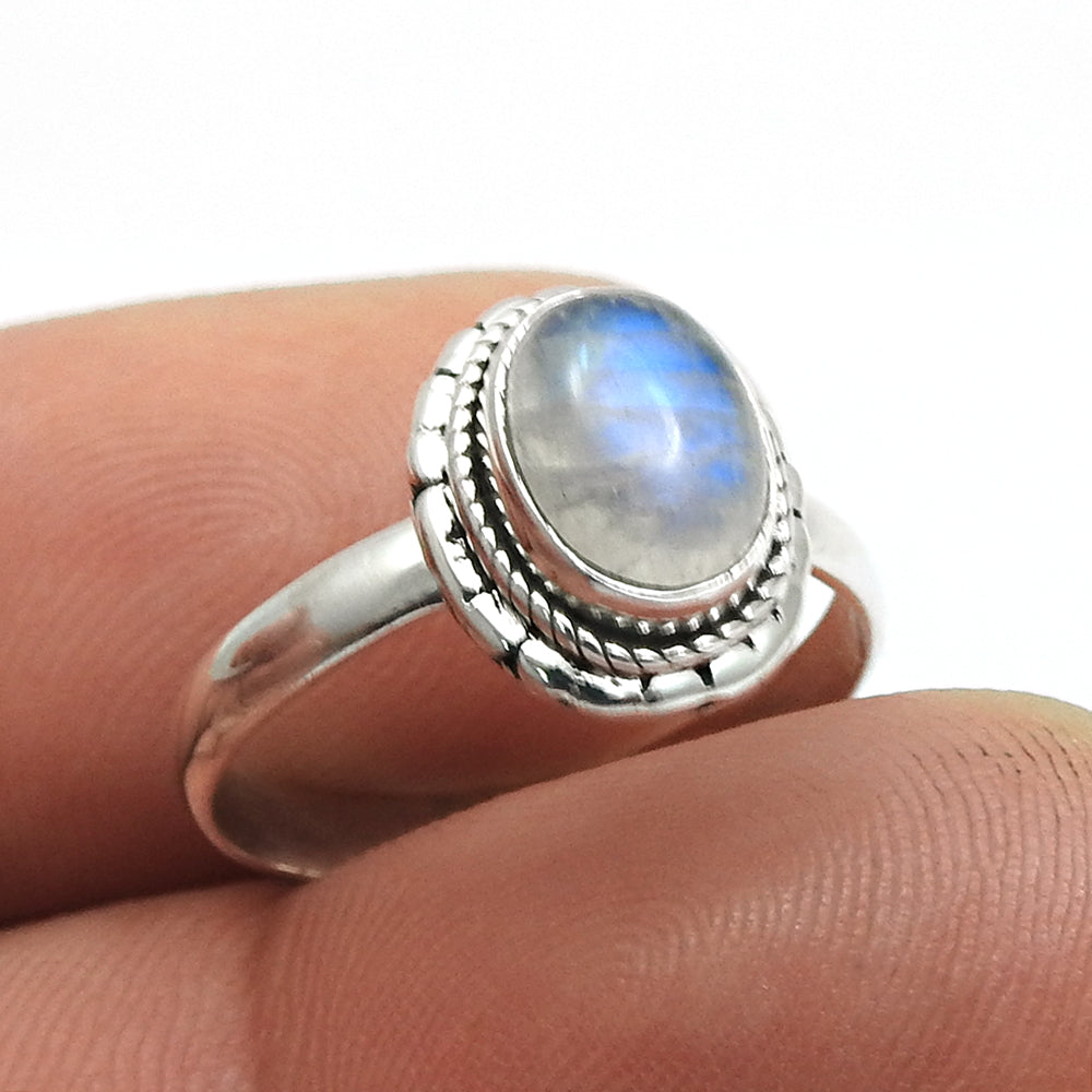 Oval Natural Labradorite Daughter Cocktail Bezel Boho Ring Sterling Silver