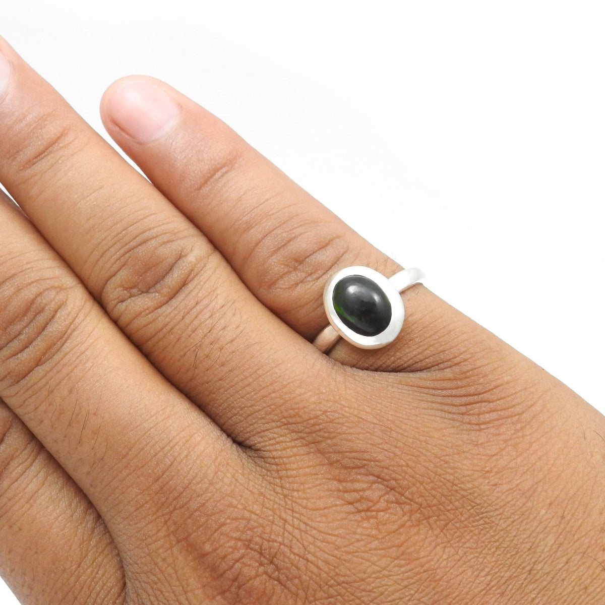 101 Black Opal Gemstone Solid Sterling Silver Handcrafted Statement Cocktail Ring