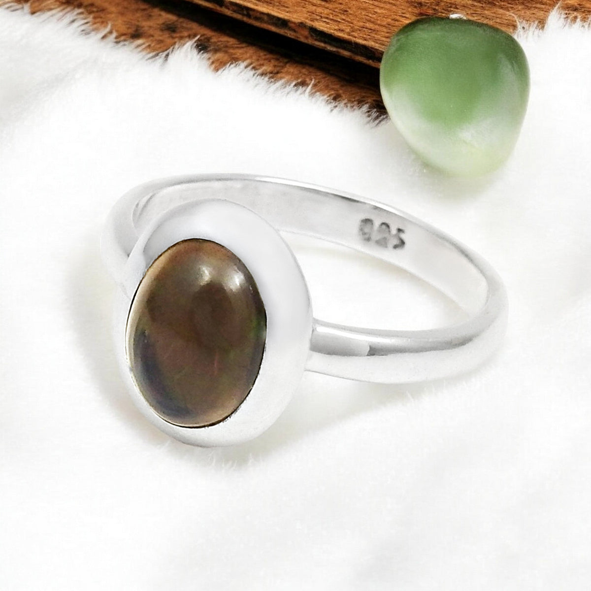101 Black Opal Gemstone Solid Sterling Silver Handcrafted Statement Cocktail Ring