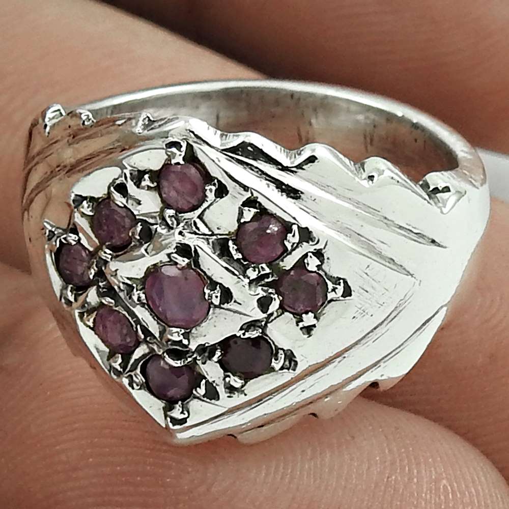 Mothers Day Gift Ruby Gemstone Ring Size 7 925 Sterling Silver Jewelry J37