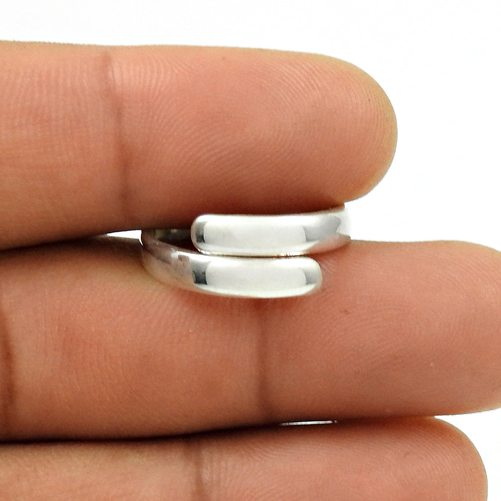 101 Gift for woman natural labradorite solitaire coffin ring 925 silver v24