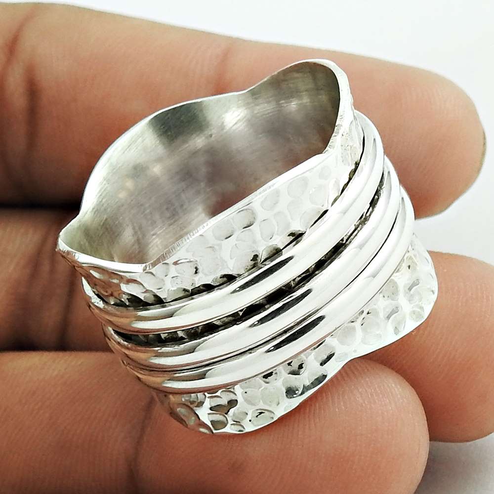 Band Ring Size 12 925 Solid Sterling Silver Handmade Indian Jewelry K9