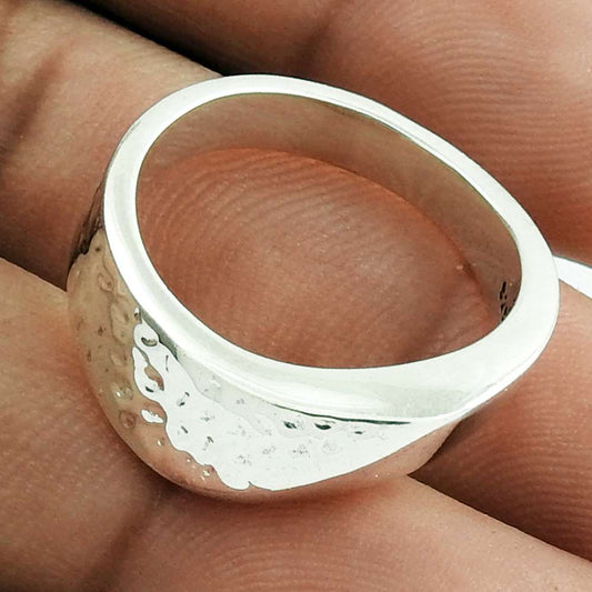 Band Ring Size 8 925 Solid Sterling Silver Handmade Indian Jewelry L50
