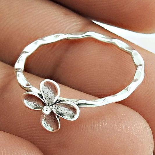 Ring Size 7 925 Solid Sterling Silver Handmade Mothers Day Gift Jewelry S1