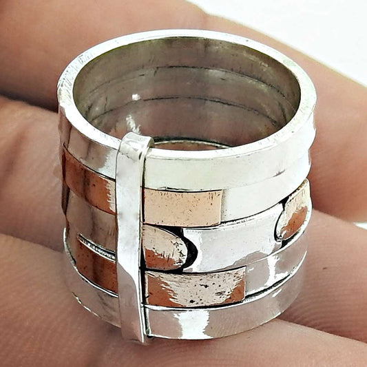 Artisan 925 Solid Sterling Silver Jewelry Band Ring Size 6.5 A2