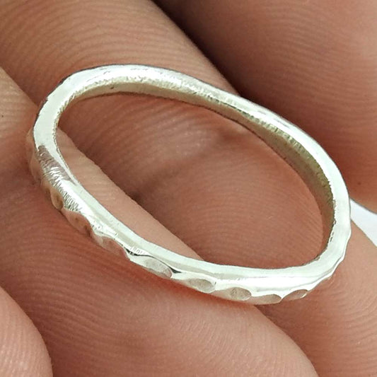 Artisan Mothers Day Gift Jewelry 925 Solid Sterling Silver Ring Size 8.5 U1