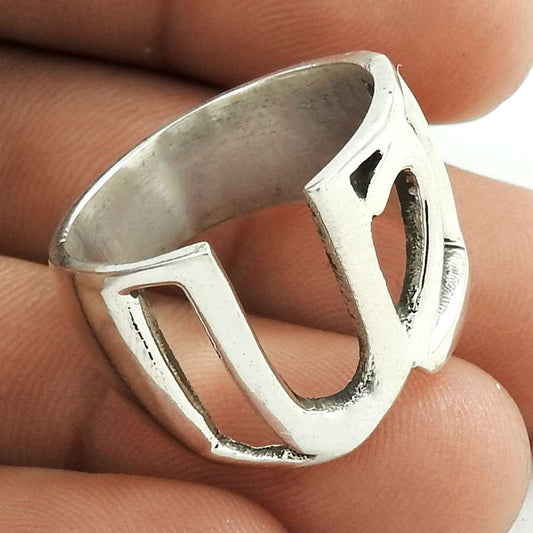 Handmade Indian Jewelry 925 Solid Sterling Silver Band Ring Size 8.5 P10
