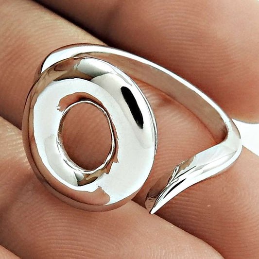 Statement Stylish Ring Size 7.5 925 Solid Sterling Silver Handmade Jewelry G1
