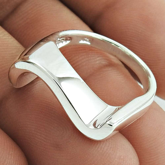 Artisan 925 Solid Sterling Silver Jewelry Cocktail Stylish Ring Size 7.5 Y29