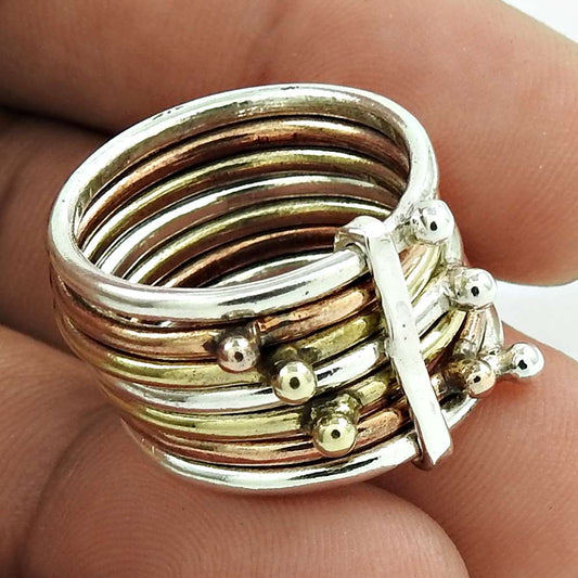 Band Ring Size 7 925 Solid Sterling Silver Handmade Mothers Day Gift Jewelry G2