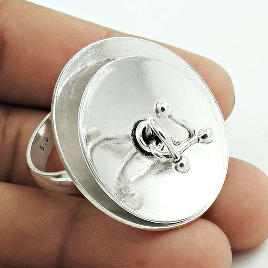 Band Ring Size 6.5 925 Solid Sterling Silver Handmade Indian Jewelry X17