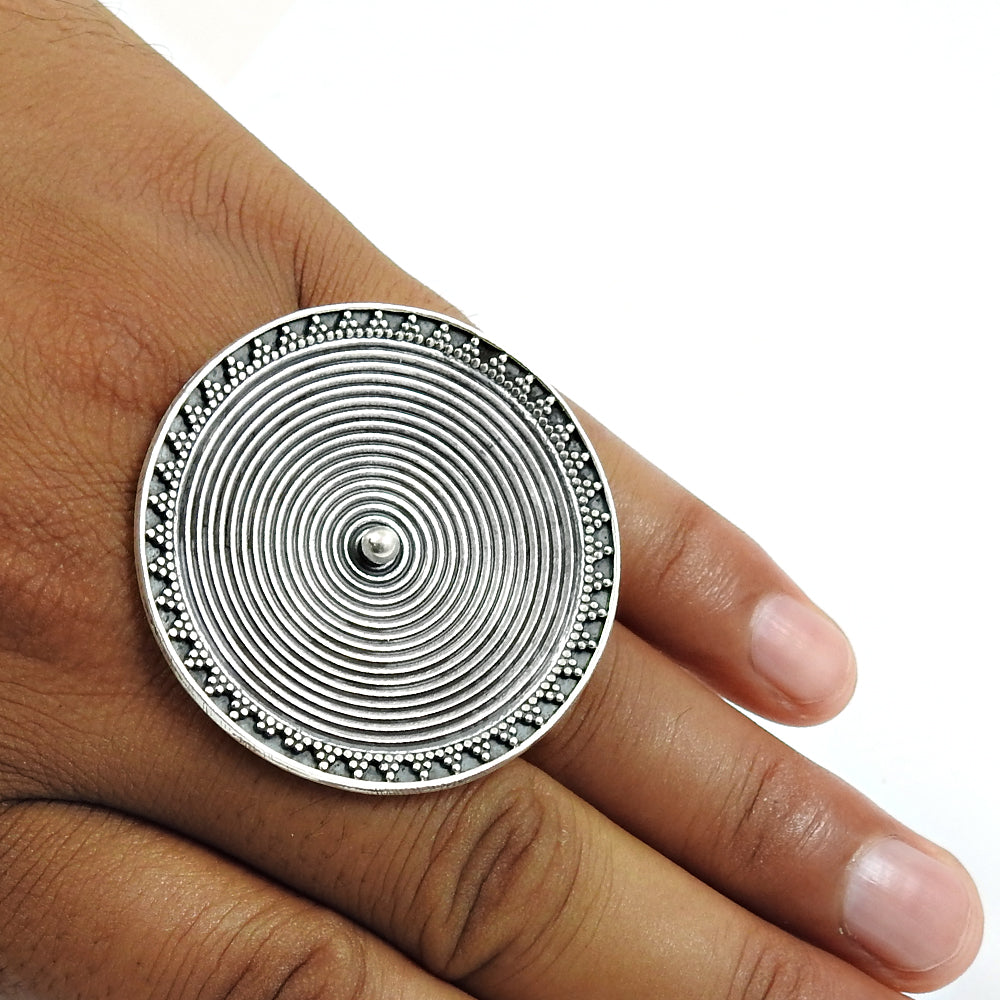 925 sterling silver adjustable cocktail ring handcrafted jewelry