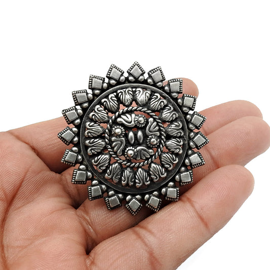 101 925 Solid Sterling Silver Cocktail Ring Indian Artisan Jewelry