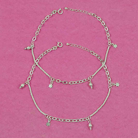 Daily Wear Solid 925 Sterling Silver Anklet Handmade Jewelry A1