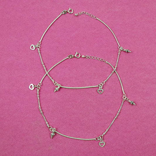 Beautiful Solid 925 Sterling Silver Anklet Traditional Jewelry F1