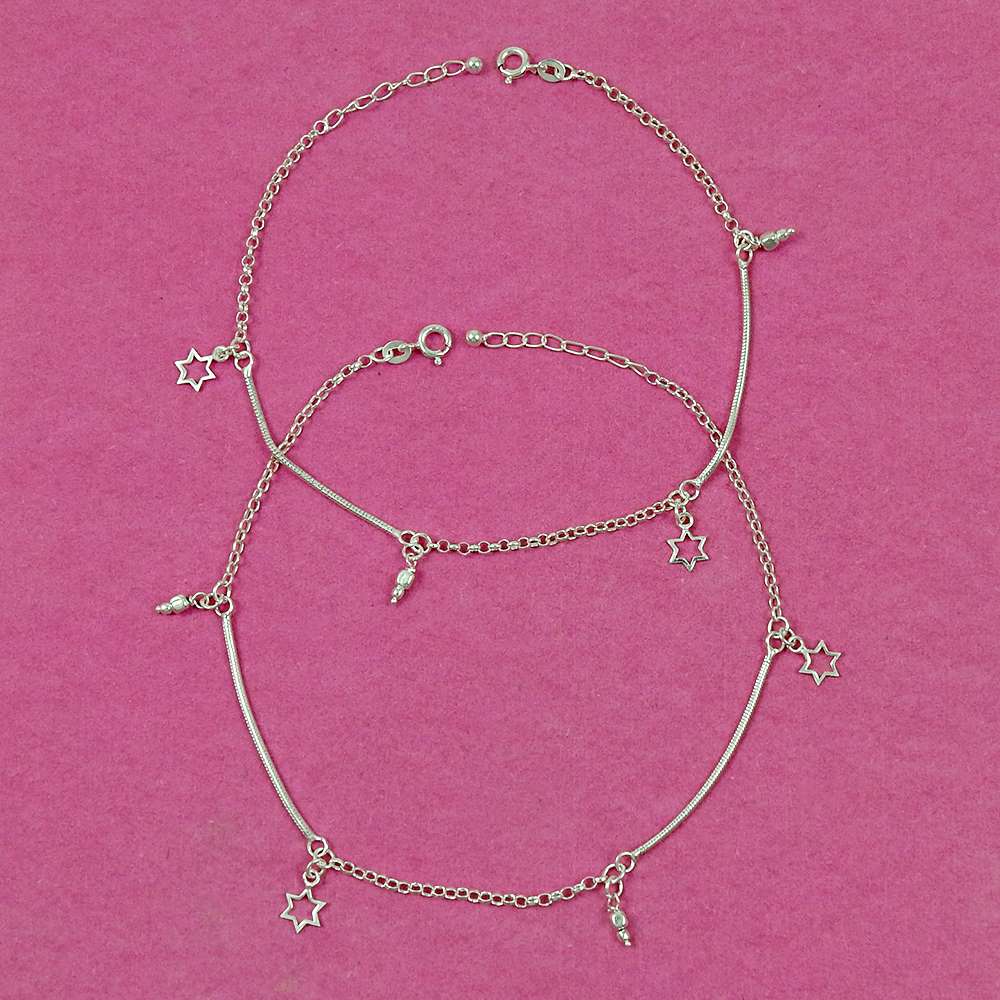 Scrumptious Solid 925 Sterling Silver Anklet Jewelry G1