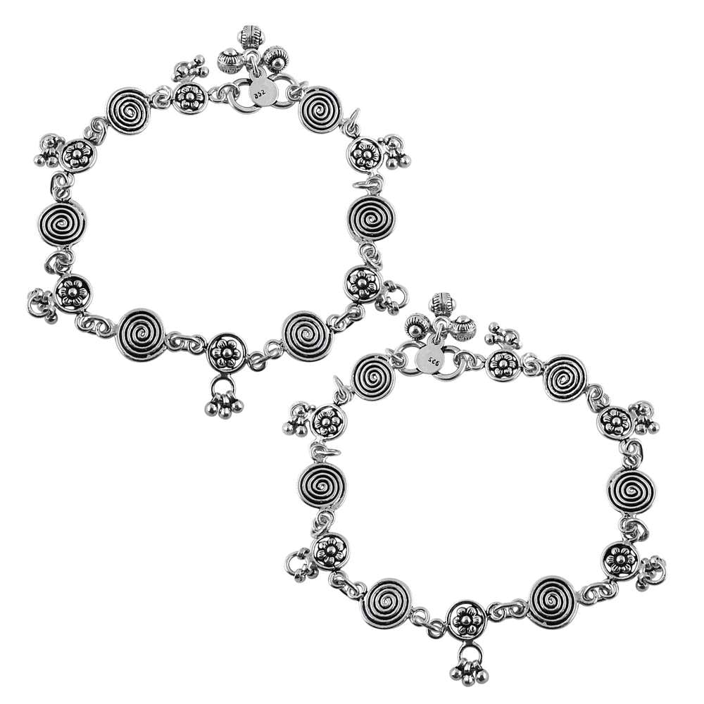 Big Delicate 925 Sterling Silver Anklets