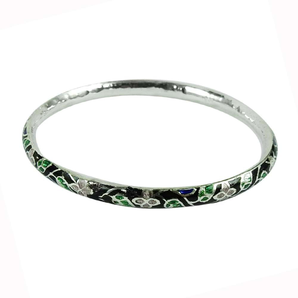 Sterling Silver Jewellery Perfect Inlay Bangle