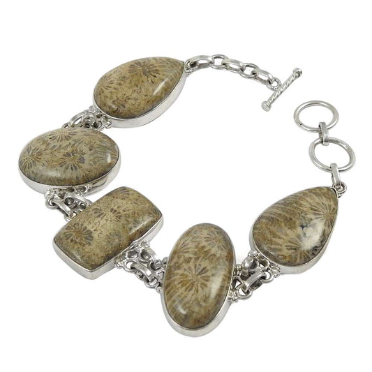 Large 925 Sterling Silver JASPER Bracelet