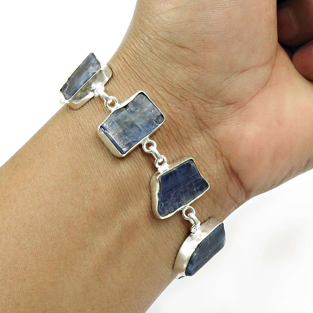 Kyanite Gemstone Rough Stone 925 Sterling Silver Ethnic Jewelry G2