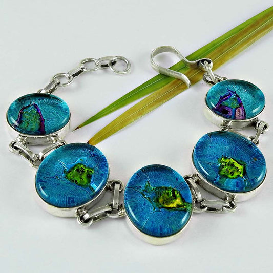 Passion Dico Glass 925 Sterling Silver Bracelet