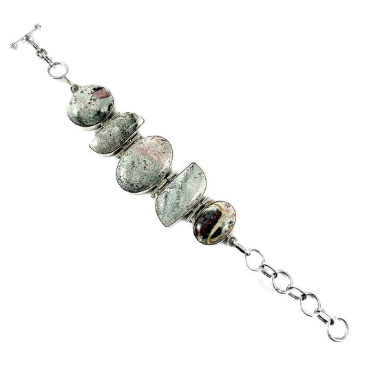 Big Secret Design 925 Sterling Silver Ocean Jasper Bracelet