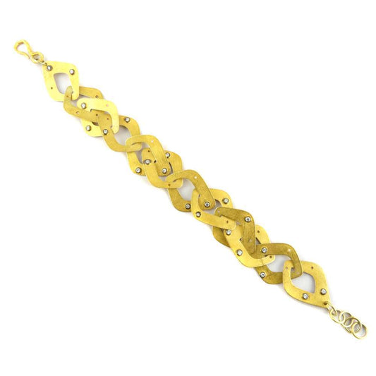 Christmas Gift Natural Cubic Zirconia Gold Plated Bracelet 925 Silver J3