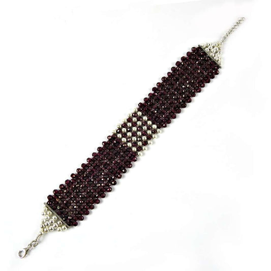 Fashion Garnet Gemstone Sterling Silver Bracelet 925 Sterling Silver Antique Jewellery