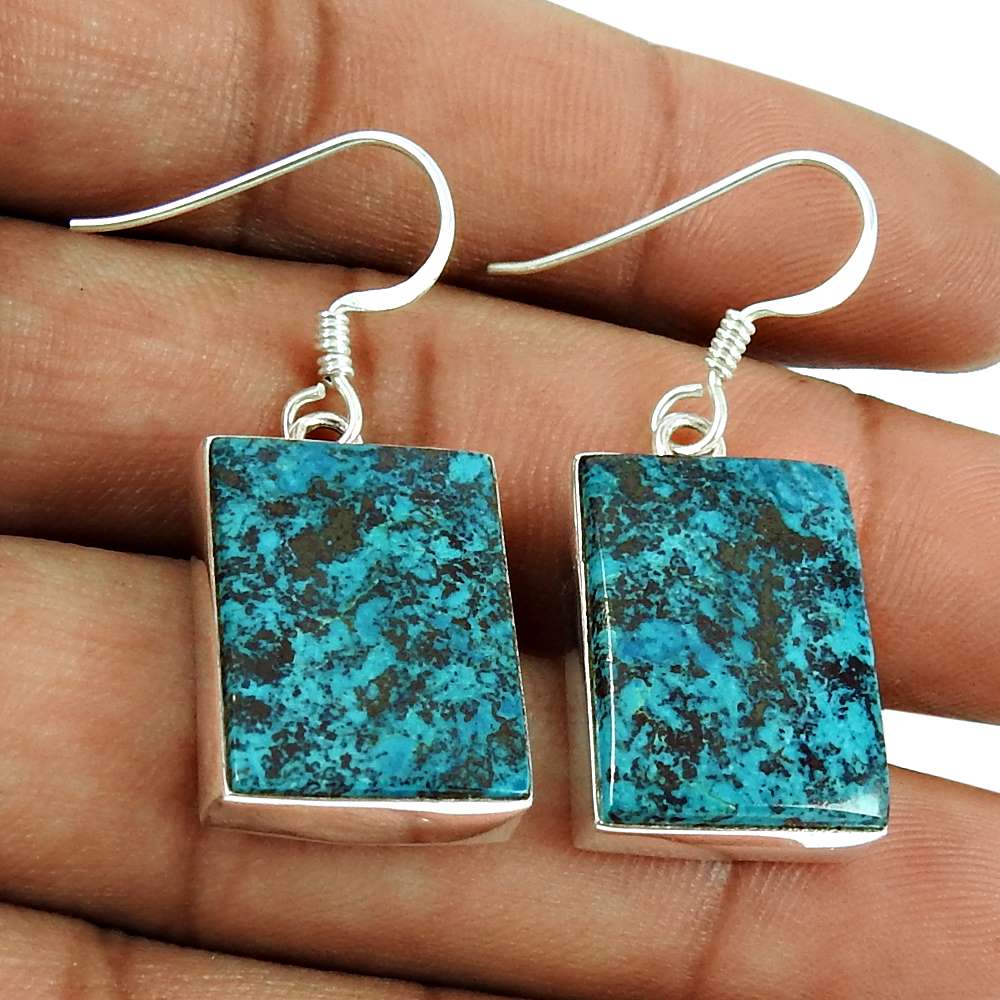 Secret Design 925 Sterling Silver Azurite Earrings Hersteller
