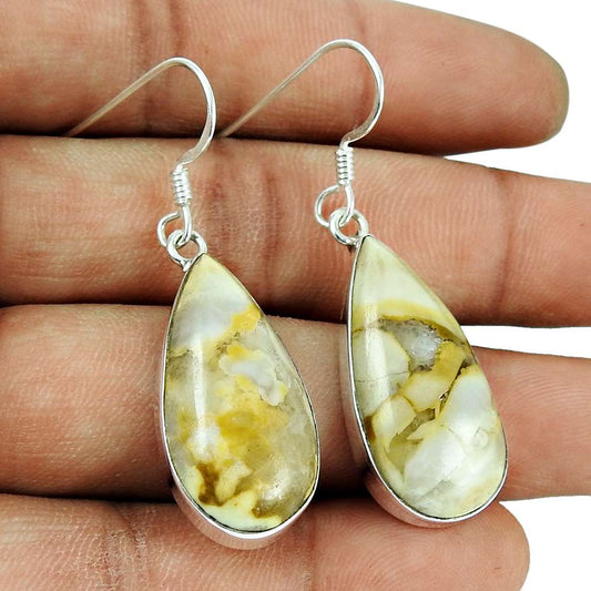New Style Of 925 Sterling Silver Brecciated Mookaite Earrings Exporter