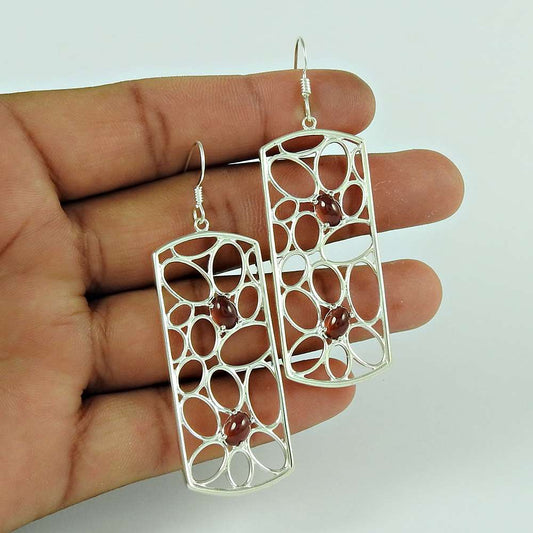 Great Creation 925 Sterling Silver Carnelian Earrings Wholesale Price