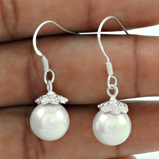 Scrumptious 925 Sterling Silver Pearl Earrings