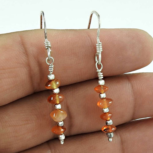 New Fashion Carnelian Gemstone Sterling Silver Earrings Jewelry Hersteller