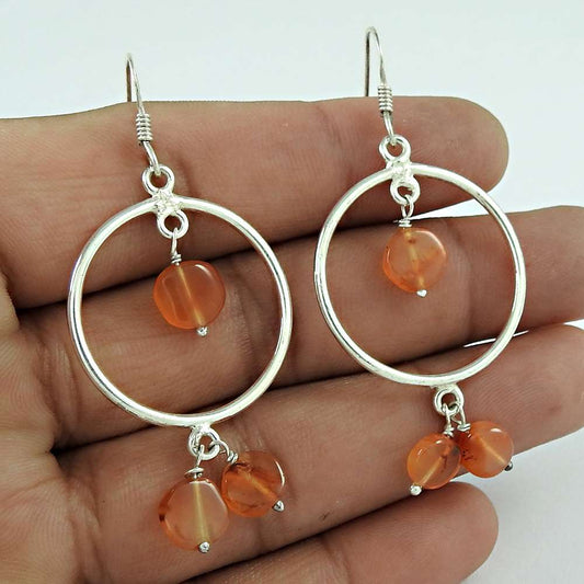 Soigne Carnelian Gemstone Sterling Silver Earrings Jewelry Wholesaling