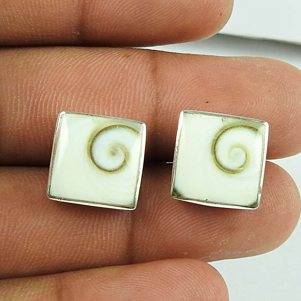 Designer Shiva Eye Sterling Silver Stud Earrings 925 Sterling Silver Indian Jewellery
