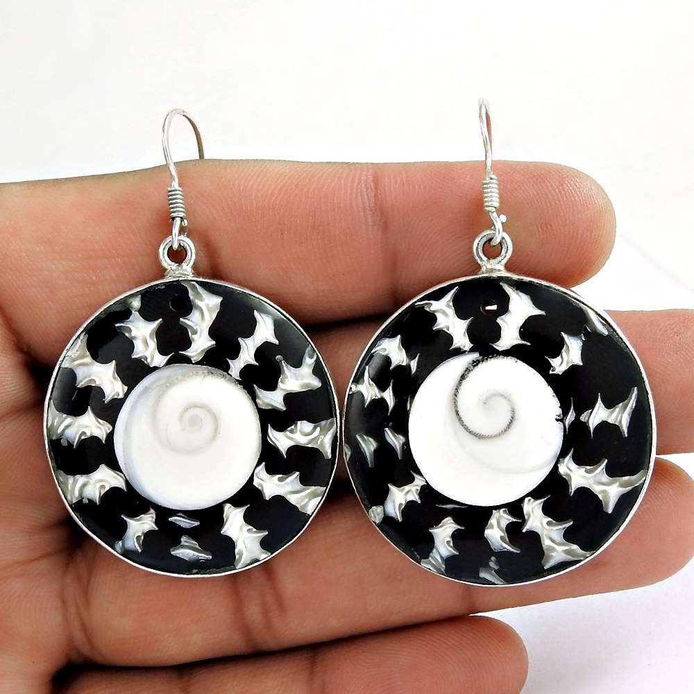 Spell 925 Sterling Silver Shell Earrings Wholesale Price
