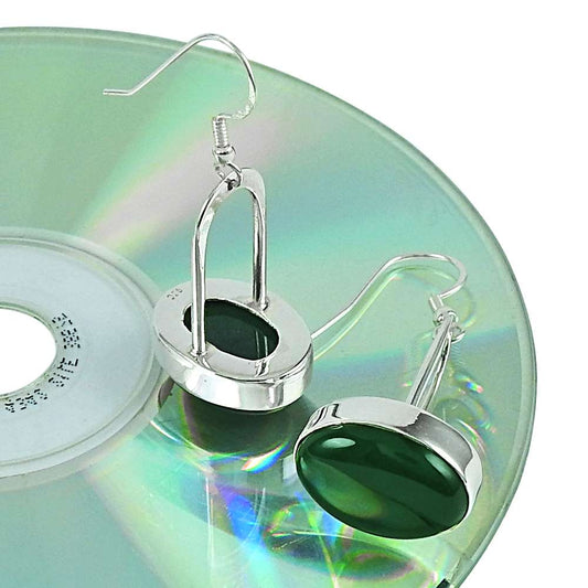 Gift For Her 925 Silver Natural Onyx Gemstone Dangle Bohemian Earrings I35