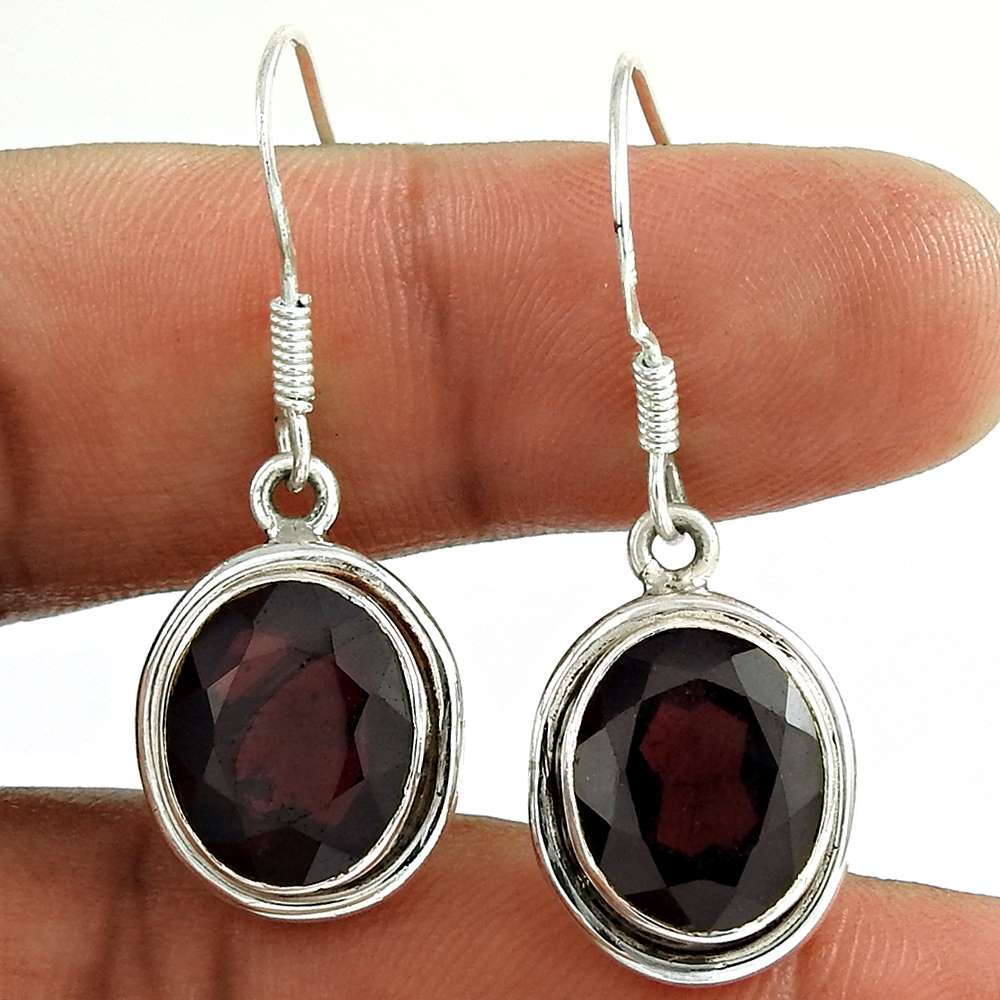 So In Love 925 Sterling Silver Garnet Earrings Wholesale Price