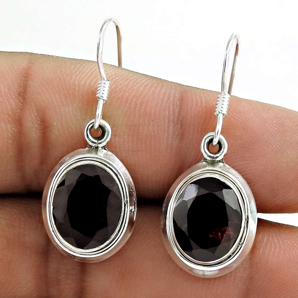 Big Inspire 925 Sterling Silver Garnet Earrings Fournisseur