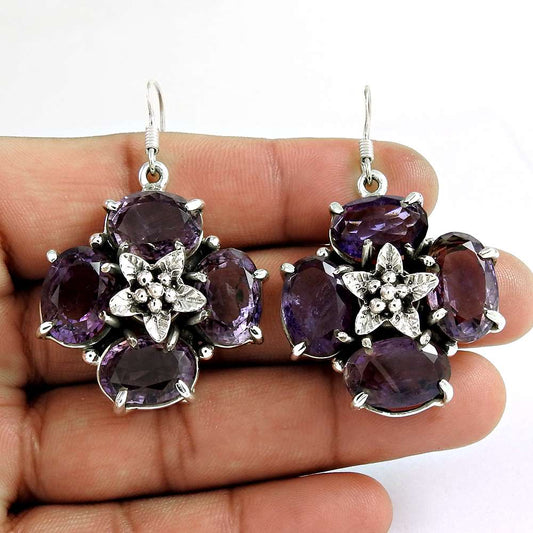 Kiss 925 Sterling Silver Amethyst Earrings Hersteller