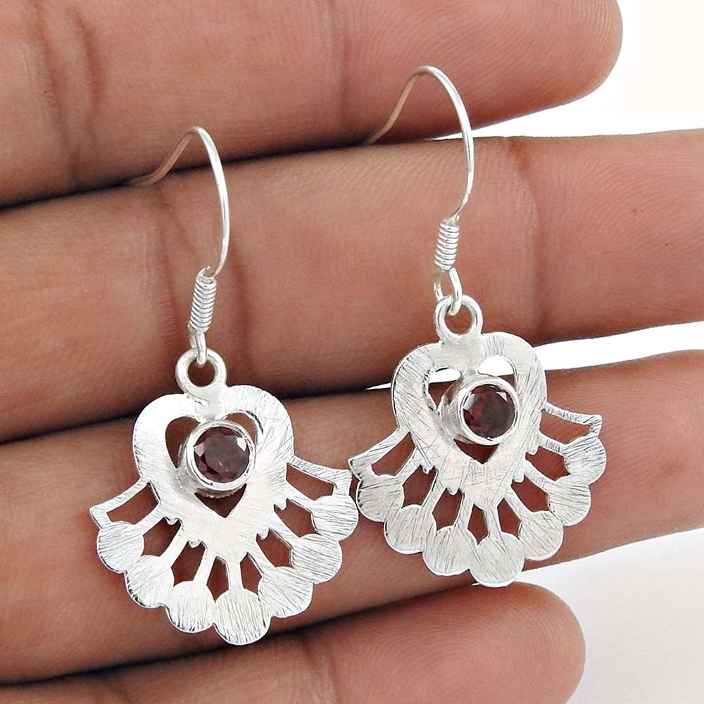 Big Dreamer 925 Sterling Silver Garnet Earrings Wholesaler India