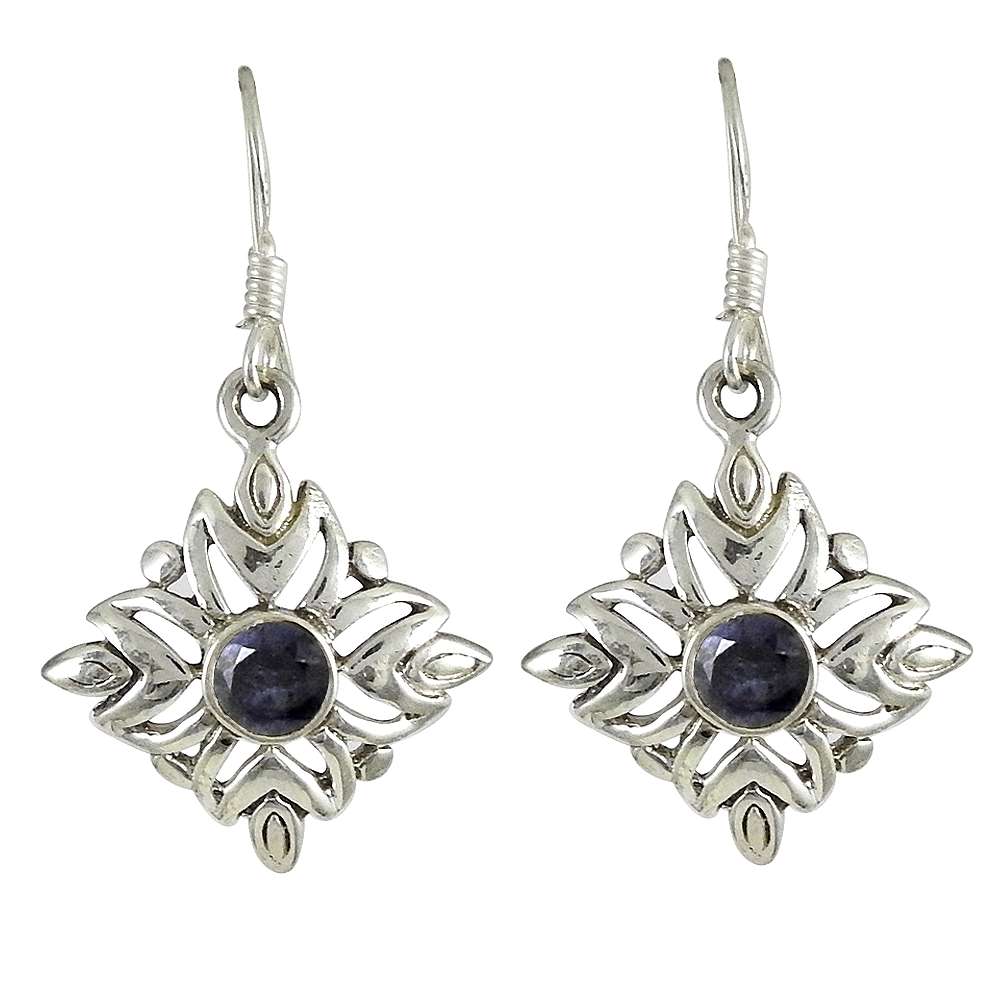 Maya Freedom 925 Sterling Silver Iolite Earrings Supplier