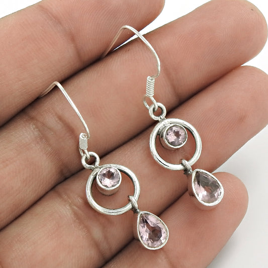Natural Cubic Zirconia 925 Sterling Silver Christmas Gift Earrings For Girls P7